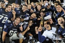 The Wreckers hope to add their second title of the year and celebrate again as thye did in this photo taken after the thrilling 14-10 victory over Central in the FCIAC championship game.