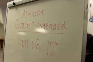 Quarter Pushed Back as School Year Pushes On