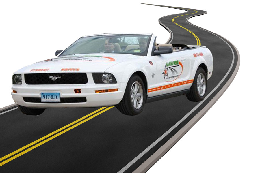 All-Star Driver, a driving school in Westport, has purchased a white 2012 Mustang to be used by students.