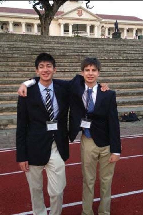 Schorr and Cody were the only two Westport students representing the United States among 13 other coutnries at the Hwa Chong Insitute.