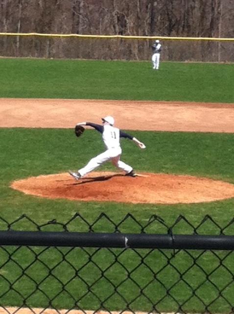 Rob Vallone’14 pitching for the Wreckers.
