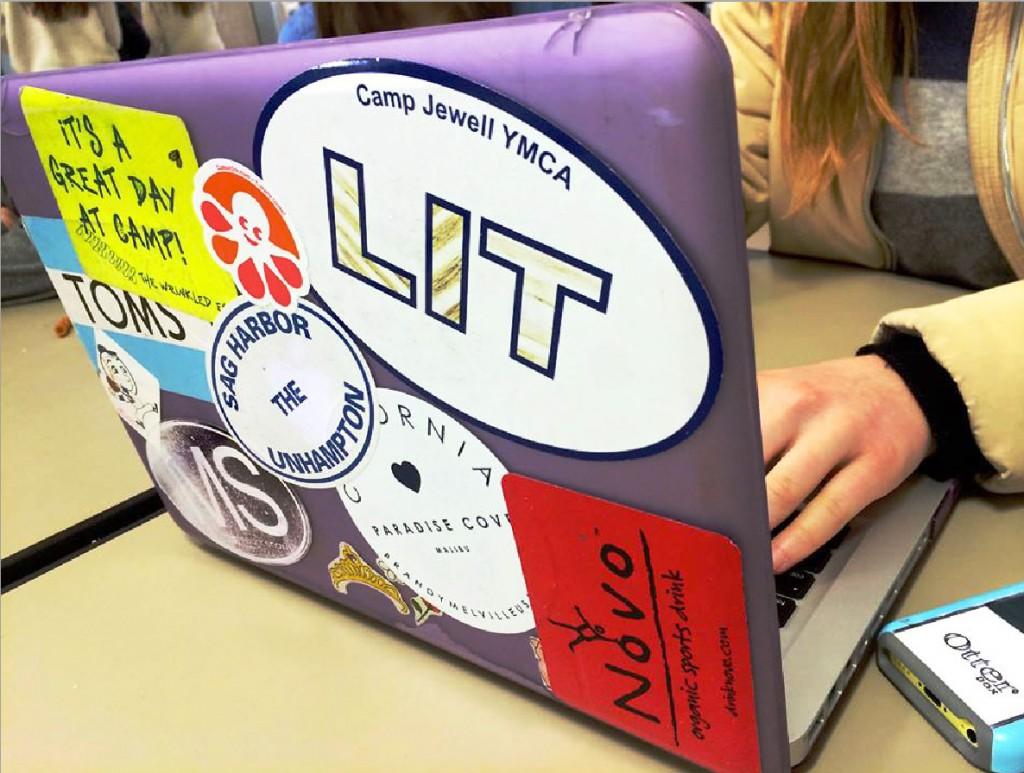 In a sticky situation: Students uniquely adorn laptops and phones
