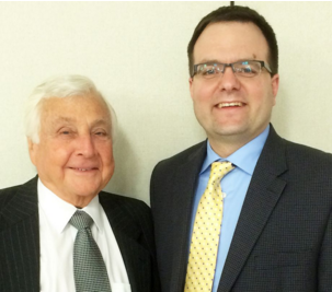 Dr. Elliot Landon (left) with the new principal, James D’Amico (right)