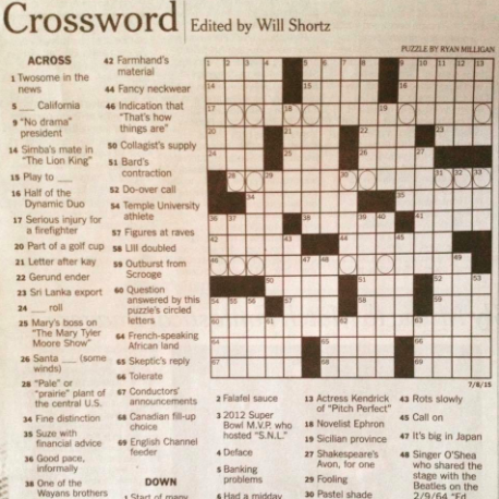 Staples graduate publishes a second original crossword puzzle in the New York Times