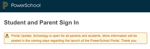 PowerSchool accessible today