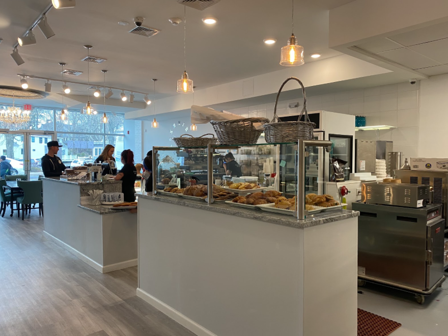 Chez 180, located at 180 Post Road East, is Westports new bakery, serving a wide variety of pastries and other treats. Croissants and cookies are on display.