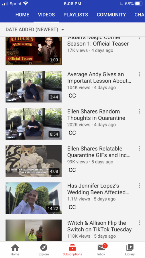 On Ellen’s Channel she opens up about quarantine while adding humor to the whole situation. She reassures people that everything is going to be okay.