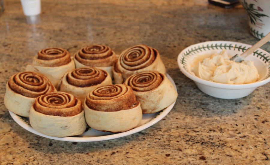 Homemade cinnamon rolls serve as great breakfast option