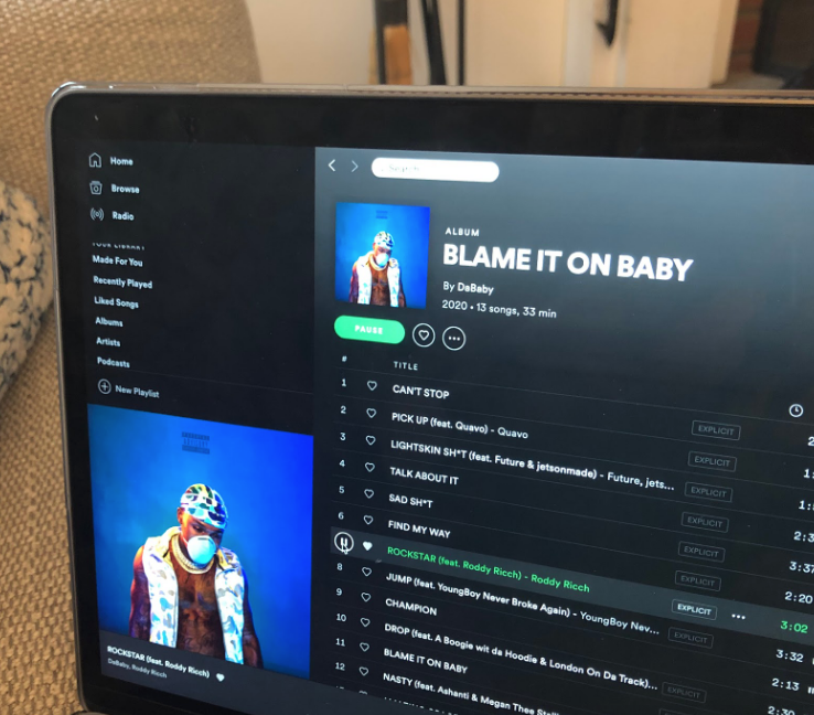 Last Thursday, BLAME IT ON BABY appeared on spotify, apple music, and other music websites.