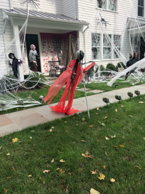 Residents of Westport put exuberant decorations on their houses and in their yards to get in the Halloween spirit.