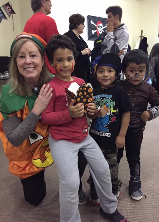 Youth Ministry leader at Saint Luke’s Church, Deb Toner, volunteers at a Halloween event at the Caroline House in Bridgeport. She spends a lot of time volunteering there and has been able to bond with dozens of children over her years. This is just one way that she enjoys giving back to the community. 