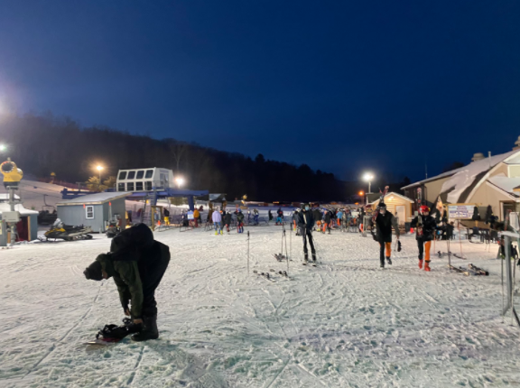 Staples ski team’s first race commences after the long delay to the winter sports season.