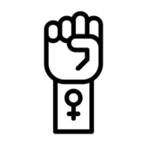 A hand showing female empowerment, which is similar to drawings that were shown in the movie. 