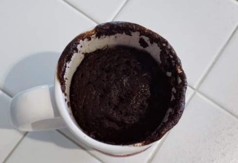 Double chocolate mug cake serves as a quick and healthy snack or dessert for cake lovers.
