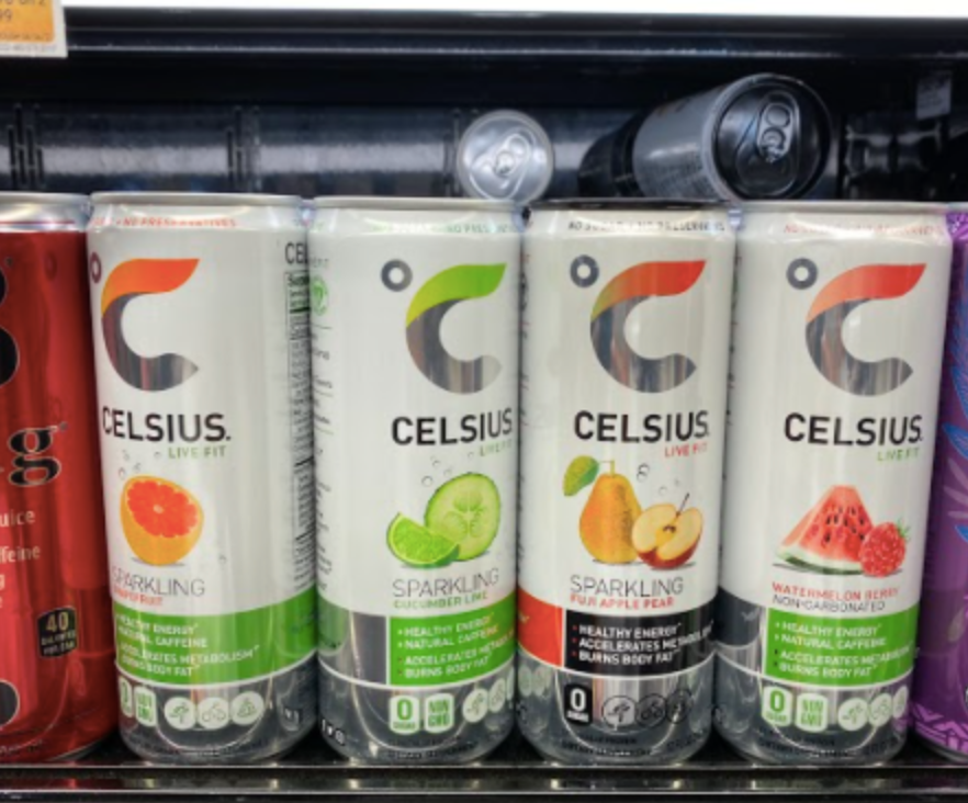 Celsius Energy drinks provide 200mg of caffeine and are commonly taken prior to workouts.  