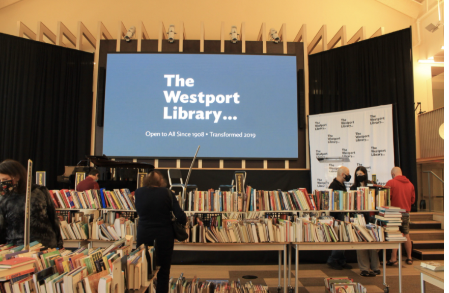 The Westport Library held their 29th annual book sale this past weekend. All of the books are donated by the Westport community and are sold at discounted prices, with the proceeds going to the library. 
