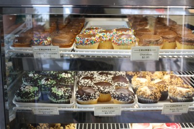 The wide variety of delicious cupcakes offered by Crumbs Bake Shop. Photo by Annie Nelson '11