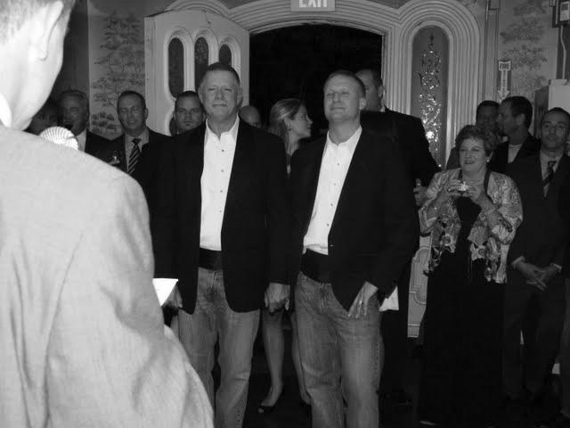 Chip Reed (left) and Teacher Chris Fray at their Oct. 8th wedding.
