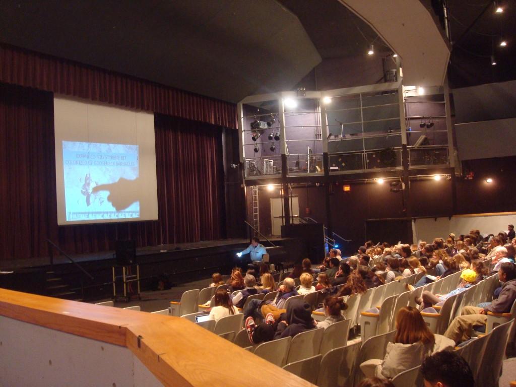 On Monday, Jan. 11, Captain Moore spoke at Staples High School about the Eastern Garbage Patch, a current environmental problem.