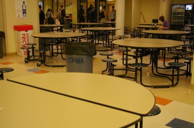 These cafeteria tables are spotless due to the Respect Our School campaign run by Student Assembly. | Photo by Lexi Preiser 10.