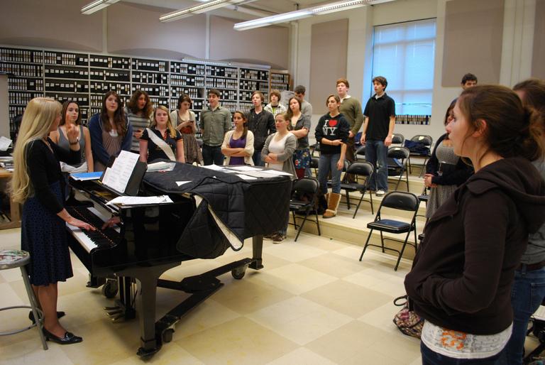 Music to their ears: The orphenians, a group composed of the school’s elite vocalists, is honoring the 50th anniversary of its creation this year. | Photo by Madeline Hardy 