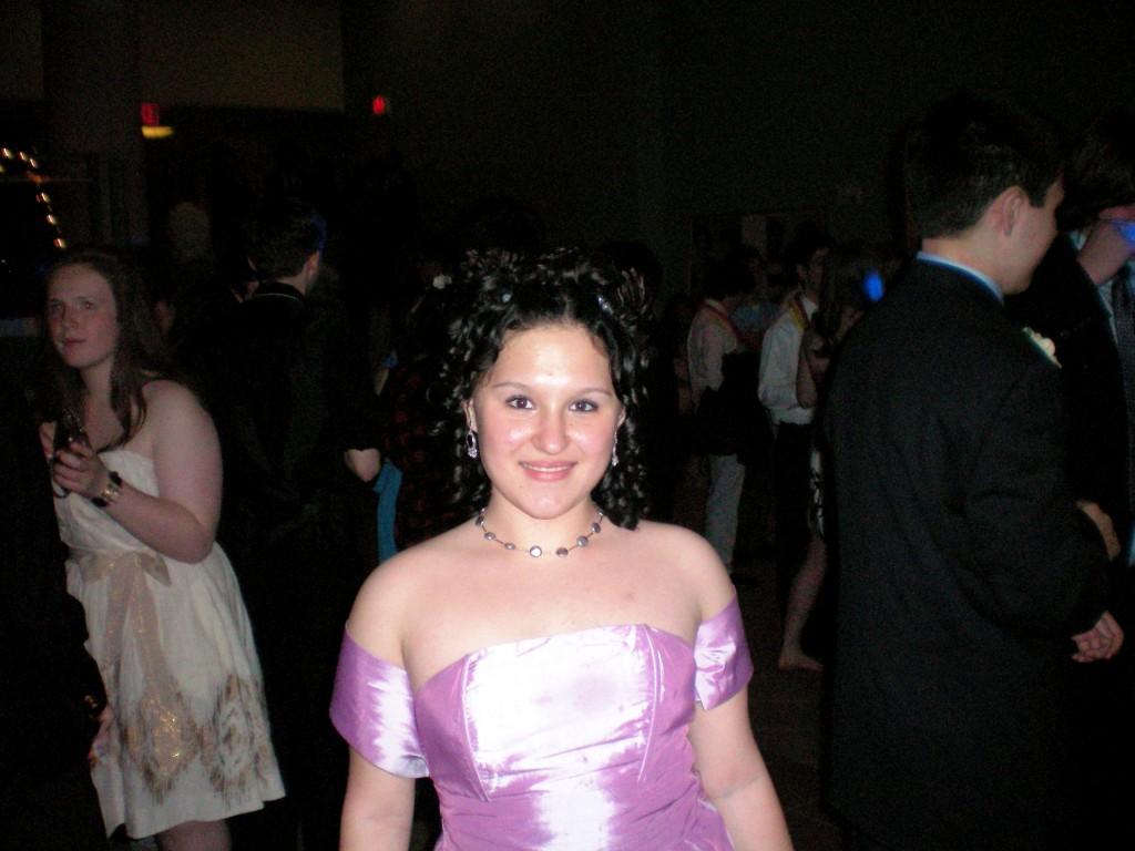 PRETTY IN PINK: Diana Safina ’11, from Russia, smiles during prom | Photo Contributed by Diana Safina 11