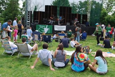 Sit back and relax:  Students enjoy the warm weather and  music. | Photo by Madeline Hardy 11