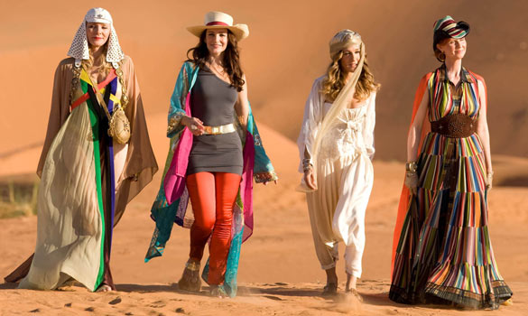 The girls of Sex and the City 2 bring color to the desert | Photo from http://www.timesonline.co.uk