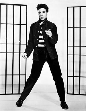 A photograph promoting the film Jailhouse Rock...