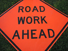 road work ahead