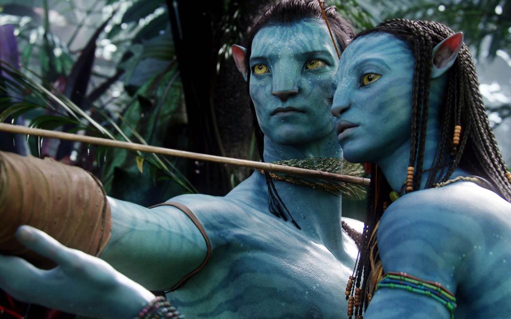 Graphic of the Navi characters, Neytiri and Jake Sully. Photo from crazythemes.com