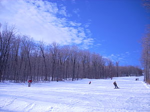 Okemo on the verge of fogged in.