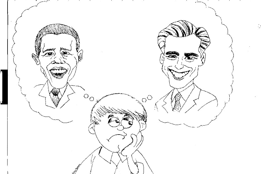Obama and Romney Graphic