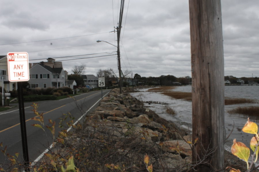 A view of the high tides. 