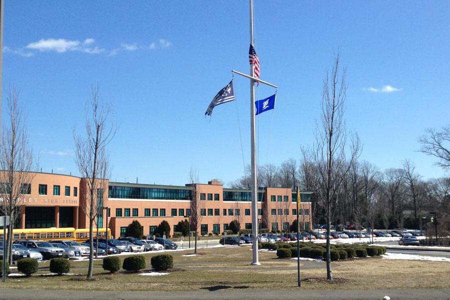 Flags at half mast marked the death of Roger Muchnick  08. 
