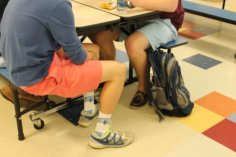 Senior boys dress up in their colorful shorts 