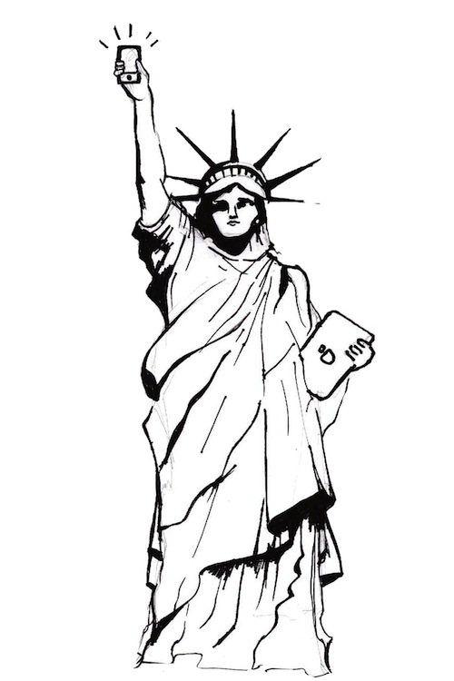 Statue of liberty iphone drawing A