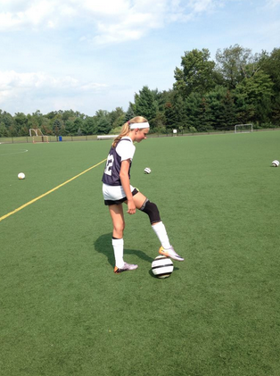 Olivia Ronca 18 during her soccer practice
