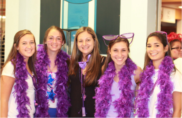 Boa feathers fill the halls as the junior girls get in the spirit before pep rally and homecoming. Julia Lindwall, Mackenzie Wood, Liv Smith, Sarah Bookbinder and Carly Crossfield all class of 16. 