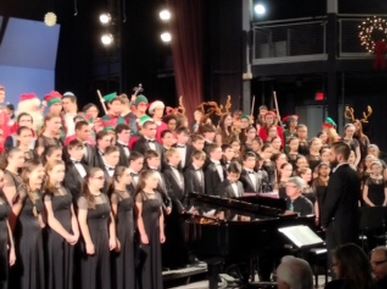 Some of the musicians donned Christmas costumes for the event.