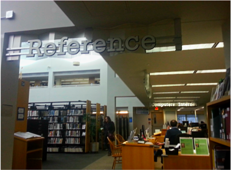 Just bring your questions The reference desk is a great resource at the Westport Public Library allowing students to ask for copies of pages of books, help with technology, or even help with research. 