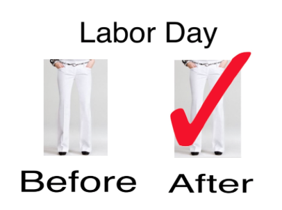 Wearing white after labor day… It’s ok!