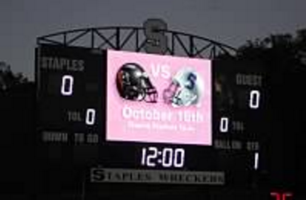 Staples+students+help+fight+breast+cancer+at+Pink+Day+Game
