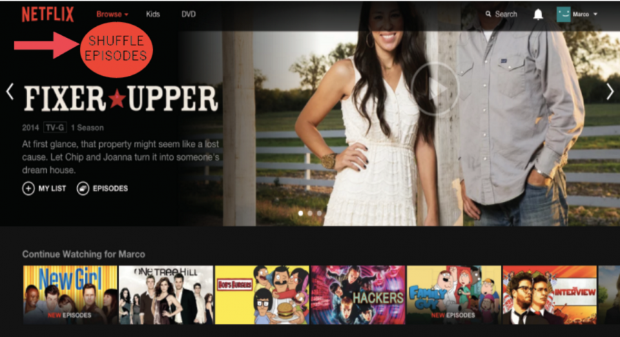 Shuffling through Netflix, episode by episode
