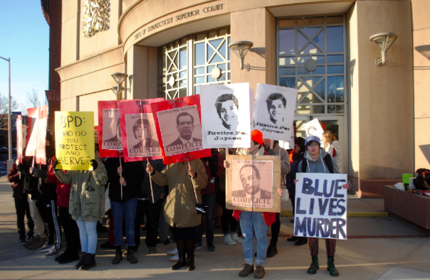 Bridgeport residents protest after police officer released