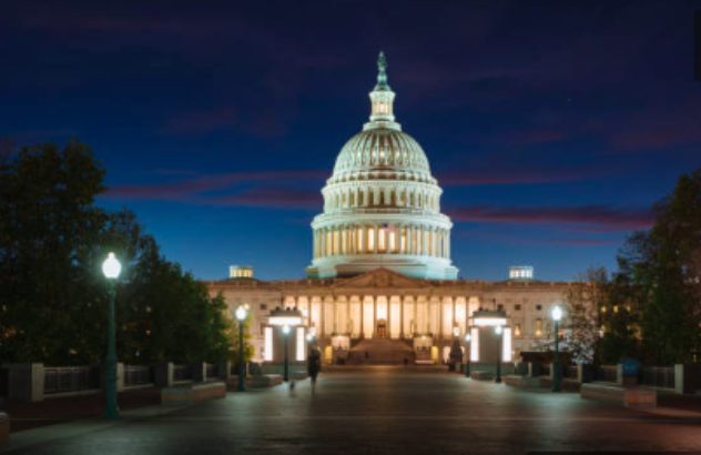 The U.S. Capitol shines at night, housing both the Senate chambers and House of Representatives chambers. President Trump will give his State of the Union Address from the House of Representatives chamber on Feb. 5 at 9:00pm EST. | Photo from Getty Images