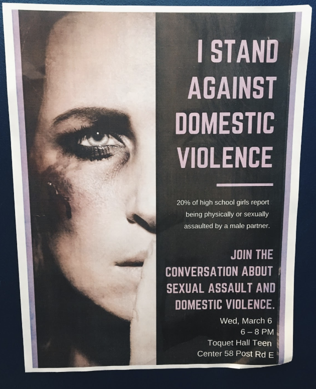 The Women in Society class posted posters throughout the school to promote the event.