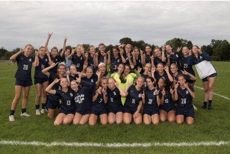 The varsity girls’ soccer team won many state and FCIAC championships throughout the past several years. The trophies won at these games will be housed in the new female only trophy case. 
