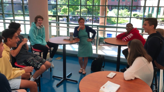 At the start of the 2019-20 school year, Staples High School administration implemented a new connections block into the four-day rotation schedule. Grade-specific groups of 10-15 students will meet with one teacher every Tuesday and Thursday. 