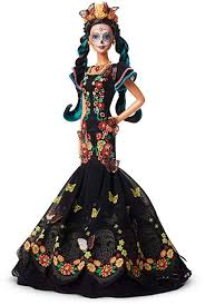 Amazon now carries the Day of the Dead Barbie, Mattel finally includes a doll that isn’t blonde or white. Picture from Amazon.com.
